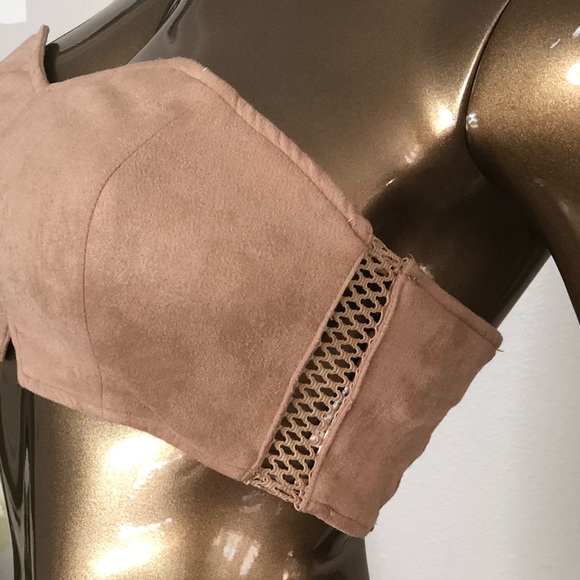 Brand New JUXLABEL Tan crop top! - Picture 2 of 3